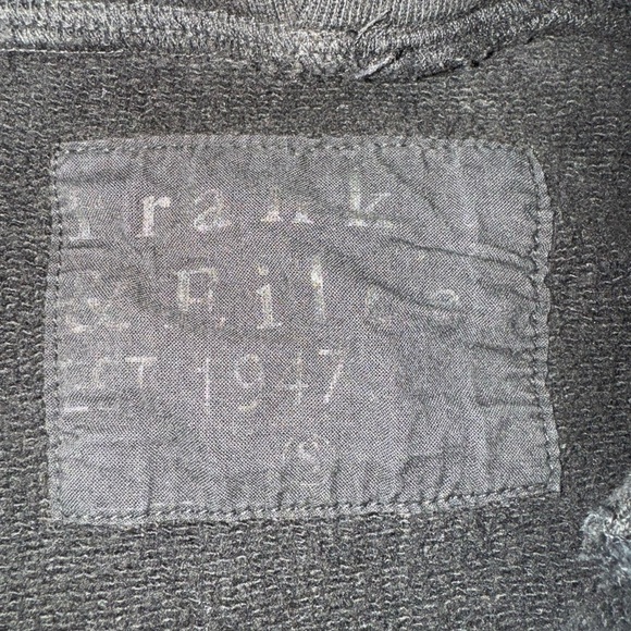 Frank & Eileen Tee Lab Hoodie Raw Edge Distressed Black S - Picture 7 of 8